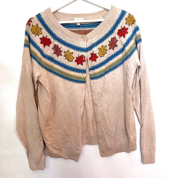 🍁 Autumn leaf cotton cardigan 🍁 - Picture 1 of 4